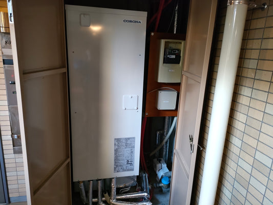 名古屋市東区 コロナ電気温水器 UWH-37X2A2U-2 交換工事